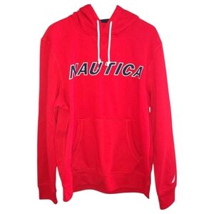 Nautica logo‎ Sweatshirt hoodie style k9353T color 6NR NAUT RED NWT